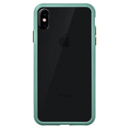 Чехол LAUT ACCENTS TEMPERED GLASS Mint for iPhone XS (LAUT_iP18-S_AC_MT)